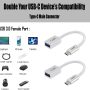 SAHEL USB C to USB Adapter (2-Pack), USB Type-C to USB 3.0 OTG Converter, Thunderbolt 3 to USB Female Adapter, Compatible with MacBook Pro/Air, iPad Air 2021, and More – Silver - Image 3