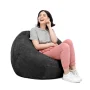 Jaxx Saxx 3 Foot Round Bean Bag w/ Removable Cover, Charcoal - Image 2