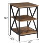 Versatile Side/End Table with Storage Shelf Nightstands for Living Room Bedroom - Image 3