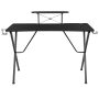 Emma + Oliver Black Gaming Desk with Cup Holder, Headphone Hook, and Monitor/Smartphone Stand - Image 5