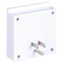Merkury Innovations 2.4 Amp Wall Charger, 2 Outlets with 2 USB Charging Ports and Phone Stand, White - Image 4