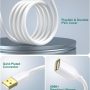 USB Extension Cable 10 ft Type A Male to A Female USB 2.0 Cable Extension Extender Cord with Gold-Plated Connectors, White - Image 5