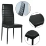 SESSLIFE Dining Chairs Set of 4, PU Leather Kitchen Chairs with Padded High Back for Kitchen Living Room Restaurant,Black(Only 4 Chairs) - Image 6