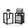 Furinno Simplistic End Table, Set of Two, Dark Walnut/Black - Image 3