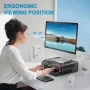 Marbrasse Monitor Stand with Drawer, Monitor Riser Mesh Metal, Monitor Stand with Storage, Desktop Computer Stand for PC, Laptop, Printer - Image 2