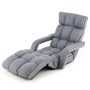 6-Position Adjustable Floor Chair with Adjustable Armrests and Footrest - Image 3
