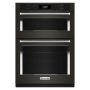 KitchenAid - 27" Built-In Electric Convection Double Wall Combination with Microwave and Air Fry Mode - Black Stainless Steel - Image 1