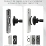 iOttie - iTap 3 MagSafe Compatible Air Vent Car Mount with Magnetic Adapter Ring for Mobile Phones - Carbon Black - Image 3