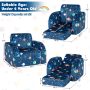 Blue 3-in-1 Convertible Kid Sofa Bed Flip-Out Chair Lounger for Toddler - Image 3