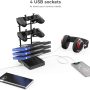 EUREKA ERGONOMIC 47 Inch Gaming Desk with Full Mouse Pad, Computer Gaming Desk with Cup Holder, Headphone Hook and Handle Rack with USB Charging Ports for Gamer, Black - Image 1