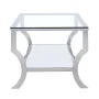 Saide Rectangular Glass Top Coffee Table Chrome - Image 5