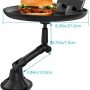 Car Cup Holder Tray, Car Tray Table for Eating with Cell Phone Slot, Lap Tray for Car Universal Adjustable Cup Tray Holder 360° Swivel Tray Fits Vehicle, Boats,Golf Cart, SUV,Truck and All Cars - Image 5