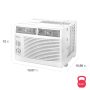 Amana - 150 Sq. Ft. 5,000 BTU Window Air Conditioner - White - Image 2