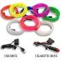 Car Interior Lighting Decorative Led Lights EL Wiring Neon Strip Auto Flexible Ambient Light USB Party Atmosphere Lamp Accessory - Image 3