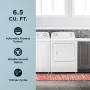 Amana - 6.5 Cu. Ft. Electric Dryer with Automatic Dryness Control - White - Image 3
