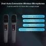Kivdit Karaoke Machine for Kids and Adults,Portable Home Karaoke System with 2 Wireless Microphones,Bluetooth Speaker Singing Machine with RGB Lights for Party - Image 2