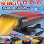 150W Portable Electric Car Heater 12V Heating Fan & Defogger Defroster Demister - Image 1