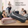 comiso Portable Bluetooth Speaker, Waterproof IPX7 Shower Speaker Outdoor Pink Speaker with Light, 30W Loud Sound Powerful Bass, Dual Stereo Pairing, Handsfree Call Bluetooth 5.0 24H for Travel Hiking - Image 3