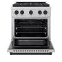 30 in. Wide 4 Burner ZLINE Autograph 4.2 cu. ft. Freestanding Paramount Gas DuoPro Range with Matte Black Accents - Image 2