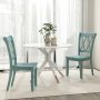 Set of 2 Wooden Dining Chairs Mid Century Farmhouse Retro Kitchen Chairs - Image 2
