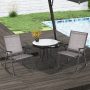 Set of 2 Folding Rocking Chair with Breathable Seat Fabric - Image 2