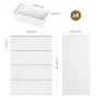 Homfa 4 Drawer White Dresser, Modern Storage Cabinet for Bedroom, Chest of Drawers Wood Organizer for Living Room - Image 2