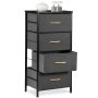 4 Drawer Fabric Dresser Storage Tower Organizer Unit for Bedroom Closet Hallway - Image 4