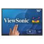 ViewSonic - TD1656-2K 16” IPS LCD WQXGA Touchscreen Portable Monitor (USB-C) - Black - Image 1
