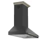 Forno Appliances - 60 inches - Externally Vented & Recirculating - Wall Range Hood - Black - Image 4