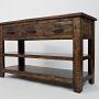 Jofran Cannon Valley Distressed Industrial 50" Sofa Table - Image 4