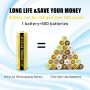 PKCELL Rechargeable AA Batteries 1.2V NIMH 1300mAh Rechargeable Battery for Solar Lights(12-Pack) - Image 2