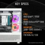 Thermaltake - LCGS View 8760TS-170 Gaming Desktop AMD Ryzen 7 8700F 2024 32GB Memory NVIDIA GeForce RTX 5060 Ti 8G 1TB SSD NVMe M.2 - White - Image 2