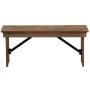 Hercules Series 40 in. x 12 in. Commercial Grade Rustic Solid Pine Folding Bench, Antique Farmhouse Dining Bench - Image 2