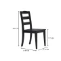 Black Wood Dining Chair with Ladder Back (Set of 2) (17.72 in. W x 36.77 in. H) - Image 3