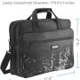 17 inch Laptop Bag, Laptop Briefcase for Men, Business Office Bag for Women, Zokaliy Computer Shoulder Messenger Bag with Organizer Fits 15.6 17 Inch Notebook MacBook HP, Black - Image 4