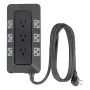GE Adapt 9-Outlet Surge Protector Power Strip, 8ft Braided Cord, Black - Image 1