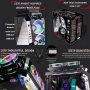 KEDIERS PC Case 7 PWM Cases Fans,ARGB Mid Tower ATX Gaming Computer Case with 3*Tempered Glass,Type-C, USB3.0 * 2,Black,W01 - Image 5