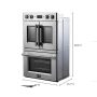 Forno Appliances - Gallico 30 in. Electric Double Wall Oven with French Doors - Stainless Steel - Image 2