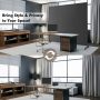 6 Feet Single Panel Rolling Room Divider with Wheels - Image 4