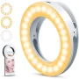 Upgrade 3200K-6500K LED Clip Ring Light 40 LED Lamp Selfie Fill Lights For iPhone Andriod Mobile Phone USB Charge Enhancing Lamp - Image 1