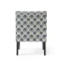 Kassi Navy and Blue Geometric-Patterned Fabric Accent Chairs (Set of 2) - Image 4