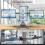 Mount-It! Triple Monitor Electric Standing Desk Converter - 3 Screens Stand Up Desk Riser - Height Adjustable Desktop & 3 Mounts for Screens up to 32", Sit-Stand Convertor for Home, Office, School - Image 6