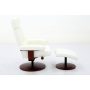 Comfort Chair Collection Roma White Polyurethane Recliner - Image 3