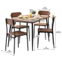 Mainstays 5-Piece Modern Wood & Metal Dining Room Set, Walnut Color for Indoor - Image 6