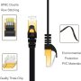 Cat7 Ethernet Cable 10 ft 5Pack (Black Wire,Colorful Plug),CAIVOV Cat-7 Flat Shielded Ethernet Patch Cable - Internet Cable for Modem, Router, LAN, Computer - Compatible with Cat5e, Cat6 Network - Image 3