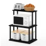 Furinno Turn-N-Tube 3-Tier Toolless Kitchen Storage Shelf, Americano/Black - Image 5