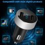 LIHAN 2 USB Car Charger,12V/24V Voltage Meter, Silver | Cigarette Lighter USB Adapter with LED Voltage Meter, 12V/24V Car Charger compatible for iPhone, Samsung, iPad, GPS, Dash Cam - Image 5