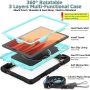 SEYMAC stock Case for Samsung Galaxy Tab A7 10.4 2022/2020 with Screen Protector, 360 Rotating Stand & Hand Strap, Drop-Proof Case for Galaxy Tab A7 10.4'' (T503/T509/T500/T505/T507), Black - Image 6