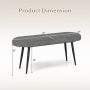 47 Inch Upholstered Entryway Bench with Heavy-duty Metal Frame - Image 3