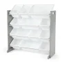 Humble Crew Kids Toy Storage Organizer with 12 Plastic Storage Bins, Grey/White - Image 1